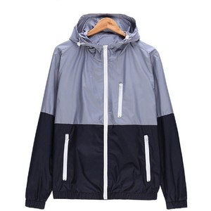 Chaqueta Anorak de invierno personalizada para hombre al por mayor, diseño de bloque de color de Nailon/poliéster, cuello tejido con capucha, media cremallera, ropa de invierno - Product Image 2