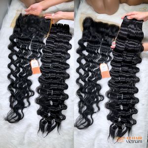 Paquetes de cabello de trama ondulado profundo suelto virgen GL 12a extensiones de cabello virgen camboyano crudo 100% cabello humano vietnamita crudo - Product Image 4