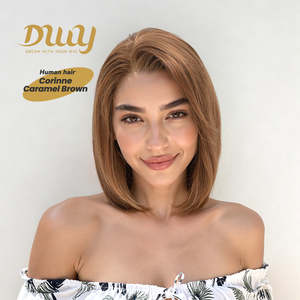 Corinne C-DWy Remy Hair 13*6 Pre-Plucked Bob Synthetic <b>Wig</b> with 4x4 Invisible HD for Lace Frontal Natural Textured <b>Human</b> Hair - Product Image 1