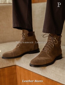 Venta al por mayor de botas Chelsea de cuero, Botines altos cómodos, suela de cuero, suela de plantilla de invierno, uso diario, eleva tus botas de estilo - Product Image 4