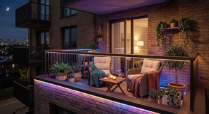 Kit de Tira de Luces LED RGBW Inteligente a Prueba de Agua de 12V, 8W SMD5050+SMD2835 IP65 5m con Fuente de Alimentación para Iluminación de Fachadas de Jardines Exteriores - Product Image 2