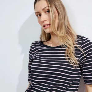 Meilleur design T-shirt pour femme T-shirt en coton de couleur unie respirant pour femmes T-shirt imprimé de coupe ample - Product Image 3