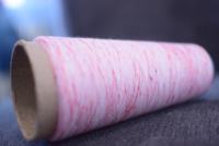 Hot Sale 20/1 Pink Dyed Ring-spun Yarn with Cut Filaments 100% Polyester High Tenacity Recyclable for Knitting Weaving