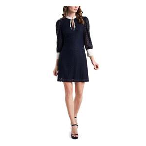 Abito da Cocktail in Pizzo Riley & Rae Leyla Stile Preppy Blu Navy Taglia L - Product Image 1