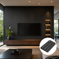 Revêtement mural extérieur en WPC, panneaux rainurés en composite bois-plastique imperméables pour la façade des villas, fournisseur