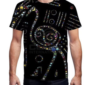 Breathable Customized Knitted <b>Rhinestone</b> T-Shirt for Men New Arrival Low MOQ High Quality - Product Image 1