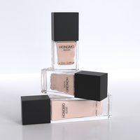 Crema BB Esmerilada en Botella de Vidrio de 20ml 30ml 50ml, Base de Maquillaje Líquida, Botellas Rectangulares con Bomba Dosificadora
