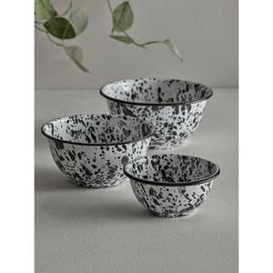 ชามโลหะใส่สลัดอุปกรณ์รับประทานอาหารชามเคลือบสีขาวใช้ซ้ำได้ชามผลไม้โลหะสำหรับตกแต่งโต๊ะ - Product Image 3