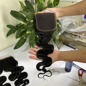 Mèches brésiliennes naturelles Body Wave, couleur #1, mèches de cheveux vierges avec Closure, mèches de 4 Body Wave avec Hd Lace Fronta - Product Image 6