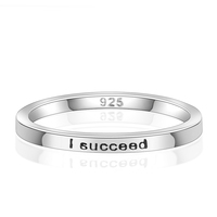 Bagues de nom empilables personnalisées en or 18 carats et argent sterling personnalisées estampillées à la main «Je suis assez» bijoux de mariage