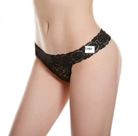 Celana Dalam Wanita Seksi Berenda Model Cheeky Hipster Bahan Polyester Pinggang Rendah ODM