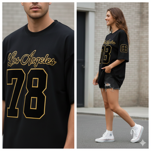 T-Shirt Estive Casual Oversize con Stampa Serigrafica, Produzione all'Ingrosso, Moda Streetwear Unisex - Product Image 4