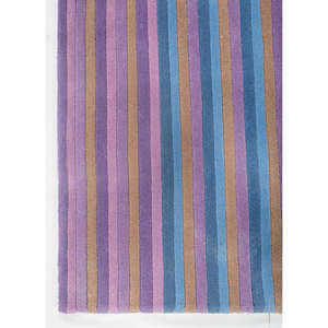 Acar Classic Beige & <b>Brown</b> Hand Tufted <b>Wool</b> Rug 4m Rectangle Striped Hallway for Entryway 10mm Flat Weave Ptwl-7540 - Product Image 4