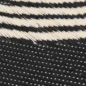 Tapis d'extérieur réversible Netline Home en jute et polypropylène, fabriqué à la machine, noir et beige 1010, lavable pour salon et voyage - Product Image 3