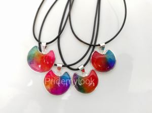 Colgantes de latón Natural a la moda para mujer, abalorios chapados en plata 925, bisel de cuarzo arcoíris, formas mixtas para bodas y niños - Product Image 4