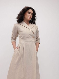 Proveedor indio Mujeres Blazer Style Wrap Midi Dress para reuniones de negocios informales y sociales disponibles al mejor precio - Product Image 5