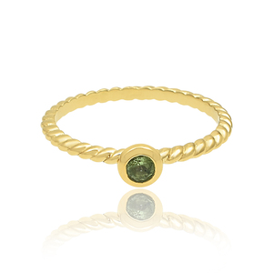 New Trendy 925 Sterling Silver Green Onyx Gemstone Finger Ring Gold Plated Classic Style for Parties Ready to Ship - Product Image 4