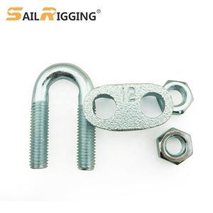 <span class=keywords><strong>Clips</strong></span> de cuerda de alambre para plantas de zinc <span class=keywords><strong>DIN741</strong></span> Abrazadera de clip en U de cuerda de alambre maleable M5 M8 M16 M10 Clip de cuerda de alambre para plantas de zinc - Product Image 1