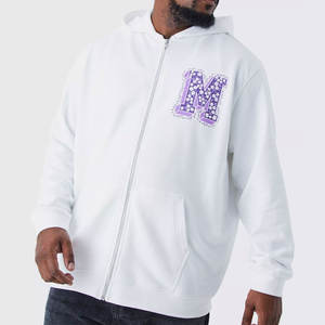 Ropa de calle gris de gran tamaño para hombre, sudaderas con capucha Vintage de peso pesado para hombre, sudaderas con capucha de lana con estampado de pantalla personalizado para hombre - Product Image 4