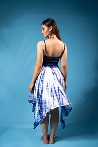 Boho Summer New Party Collection Les filles portent une robe courte à bretelles réglables avec une belle robe mi-longue indienne faite à la main - Product Image 5