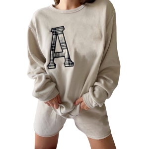 Nouveau sweat-shirt à col rond grec personnalisé pour l'école et le collège sweat-shirt Gsm lourd à épaules tombantes - Product Image 4