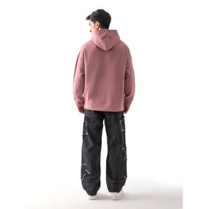Sweat-shirt à capuche unisexe de haute qualité 100% coton imprimé sur mesure avec technique de broderie pour l'hiver - Product Image 6