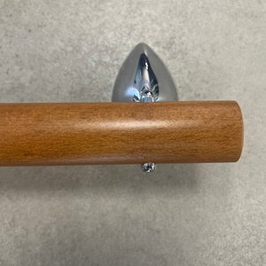 Porte-serviettes en bois avec supports muraux en acier inoxydable brossé, finition naturelle pour une salle de bain moderne, chaleureuse et durable - Product Image 4