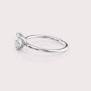 14K Yellow / White And Rose <b>Gold</b> Lab Grown Diamond Solitaire <b>Ring</b> | Round Cut | Custom Engagement Jewelry - Product Image 2