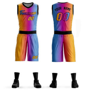 Bonne vente uniforme de basket-ball sans manches uni maillots d'entraînement de sport pour hommes ensemble vêtements de basket-ball bonne vente - Product Image 3