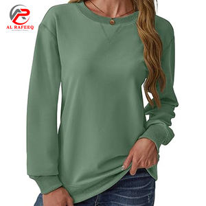 เสื้อสเวตเตอร์ลำลองคอกลมของผู้หญิงเสื้อสวมหัวแขนยาวสั่งตัดโลโก้ได้ตามต้องการเสื้อสเวตเตอร์เปล่าขนาดพลัสไซส์มีกระเป๋า - Product Image 6