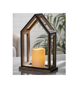 Portavelas de linterna de madera rústica Diseño creativo de lujo Portavelas de madera hechos a mano Linternas proveedor al por mayor - Product Image 2