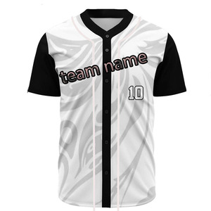 Fabricación Jersey de béisbol Sublimado Impreso Transpirable Hombres Bordado Raya Jersey de béisbol para hombres - Product Image 5