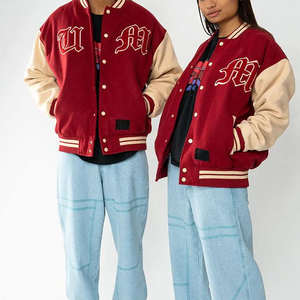 Vente en gros de vestes universitaires personnalisées pour hommes, vêtements de rue à col montant - Product Image 5