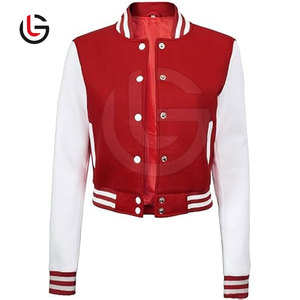 Hot Selling <b>Women</b> Regular Letterman <b>Jacket</b> Breathable Solid Color Winter Knitted Cotton - Product Image 2