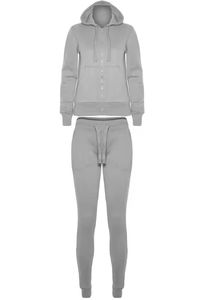 ชุดวอร์มผ้าฟลีซผ้าฝ้ายคุณภาพสูงของผู้หญิงชุดวอร์มผ้าคอตตอนเนื้อเรียบไซส์ใหญ่พิเศษดีไซน์สองชิ้นยาวถึงเข่าสำหรับฤดูหนาว - Product Image 4