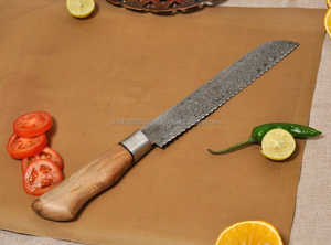 Ensemble de couteaux de chef en acier damas professionnel 5 pièces avec manche en bois couteaux de cuisine de vente chaude commande minimale 10 pièces - Product Image 3