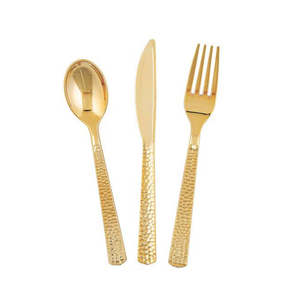 Ensembles de couverts en laiton avec design gaufré pour la cuisine, le dîner, le polonais miroir pour la maison et le restaurant - Product Image 1