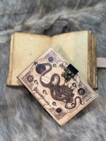 Diario de Tapa Dura de Cuero con Borde Rústico Hecho a Mano, Papel de Hilo Cosido, Grabado en Relieve, Cuaderno de Bocetos, Regalo Nueva Era