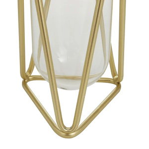 Nouvel arrivage Ensemble de vases à fleurs brillants avec de grands tubes de verre et un cadre en métal avec des couleurs et des tailles personnalisées - Product Image 6