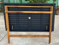 Ensemble de salle à manger pliable en bois d'acacia traditionnel - 5 pièces - Meubles d'extérieur pour appartement, hôpital, salon - Utilisation intérieure/extérieure