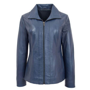 Veste en cuir 100% avec logo personnalisé Vestes de moto d'hiver surdimensionnées en cuir de mouton véritable pour femmes - Product Image 1