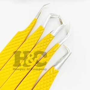 Pinzas para extensión de pestañas postizas, pinzas para extensión de pestañas con logotipo gratis, pinzas para pestañas de acero inoxidable, embalaje gratis, visón sostenible - Product Image 4