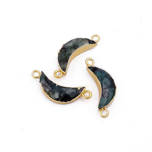 มรกตทองอิเล็กโทรเพลทรูปพระจันทร์เสี้ยวครึ่งดวง6x16มม. อุปกรณ์ประกันตัวแบบทำเครื่องประดับแบบทำมือตัวเชื่อมต่อชิ้นส่วน - Product Image 1