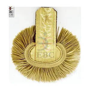 Kualitas tinggi kepangan metalik emas emas pinggiran Epaulette Kings Imperial Fashion Film Epaulets untuk seragam upacara & dekorasi