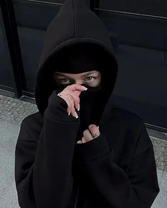 Sudadera con Capucha y Pasamontañas de Doble Capa con Cremallera Extra Grande Estilo Retro Y2K para Hombre/Mujer, Lavado a la Piedra, Ropa de Calle de Invierno, Forro Sólido, Venta al por Mayor - Product Image 6