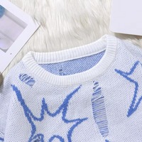 Blouson universitaire homme blanc et bleu étoilé, col montant, en toile respirante, hiver, couleurs et logos personnalisables, prix usine Dovfanny