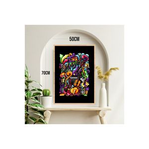 Mesa MDF de gran tamaño 70x50cm, música de calidad y colorido, Marco impreso, detalles de pared - Product Image 2