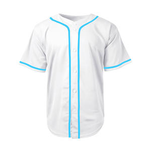 Maillot de baseball respirant personnalisé grande taille en coton polyester en stock avec impression par sublimation pour vêtements de sport - Product Image 4