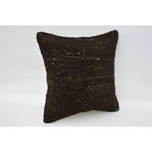 Brown Wool Kantha Patchwork <b>Pillow</b> 12x12 Inch Vintage Embroidered Woven Printed Rustic Living Room Throw <b>Pillow</b> for Home Use - Product Image 2