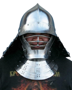 Casque de chevalier en acier de 18G, casque de guerrier de samouraï japonais médiéval, casque de cadeaux Viking - Product Image 1
